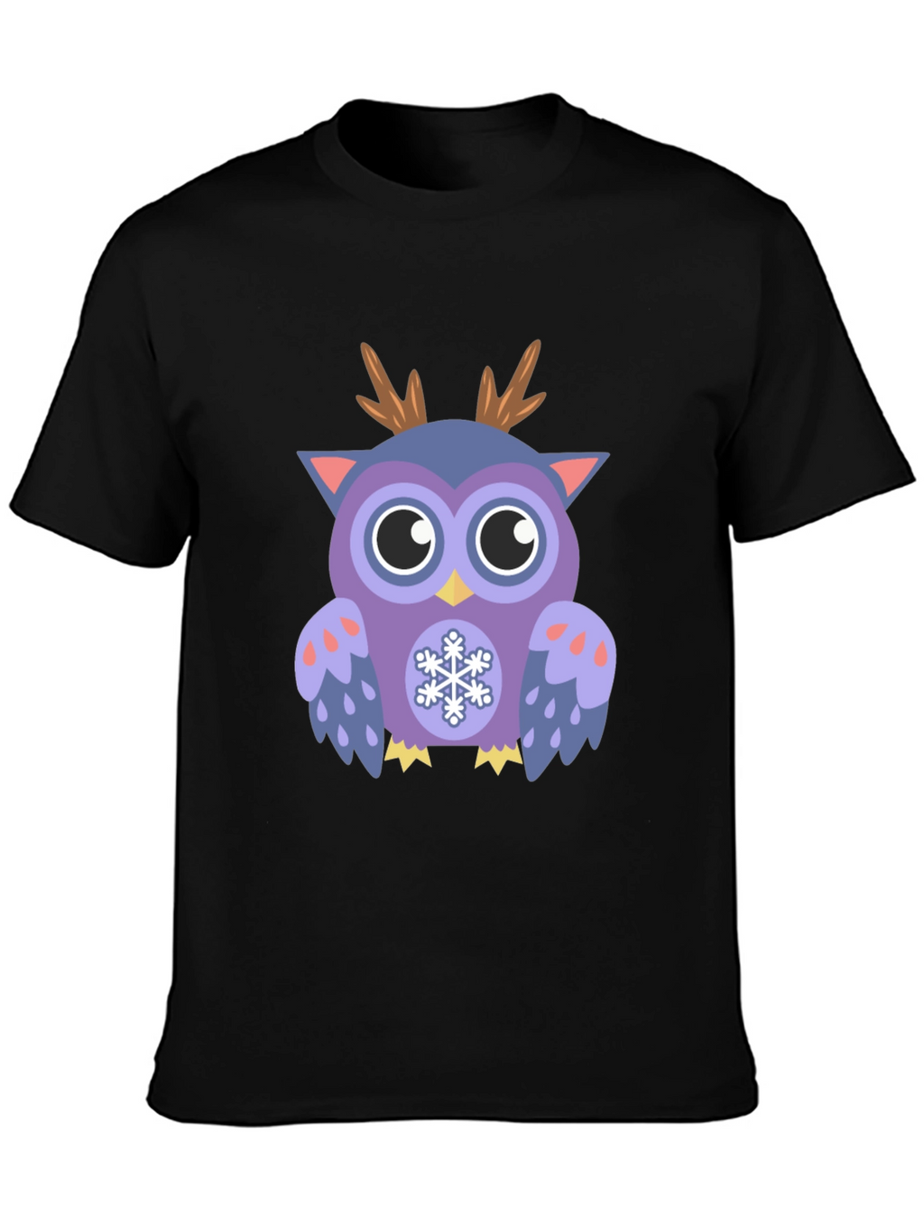 Festive Owl Graphic T-Shirt - Holiday Fun