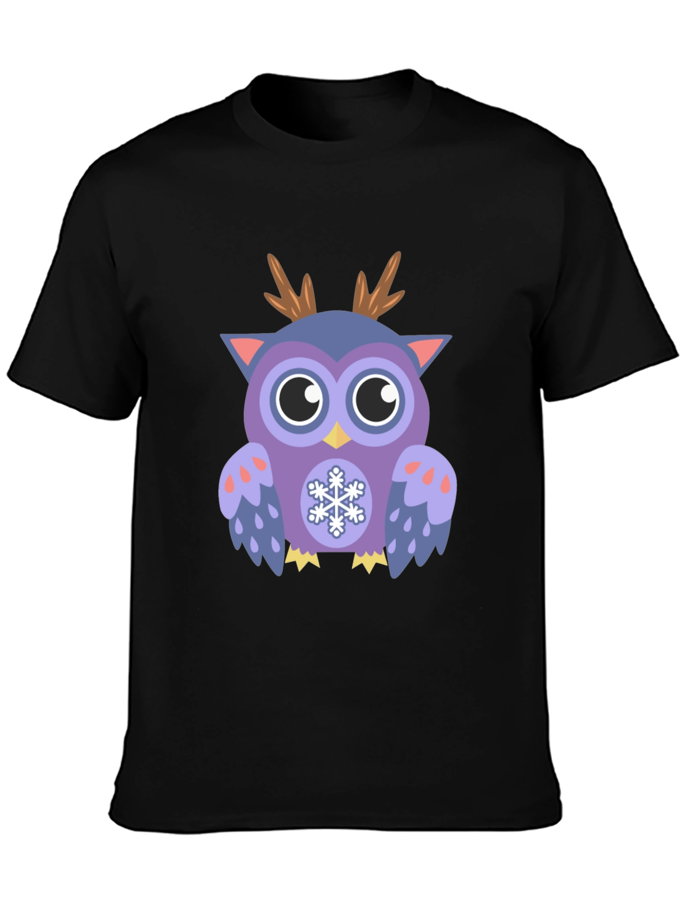 Festive Owl Graphic T-Shirt - Holiday Fun