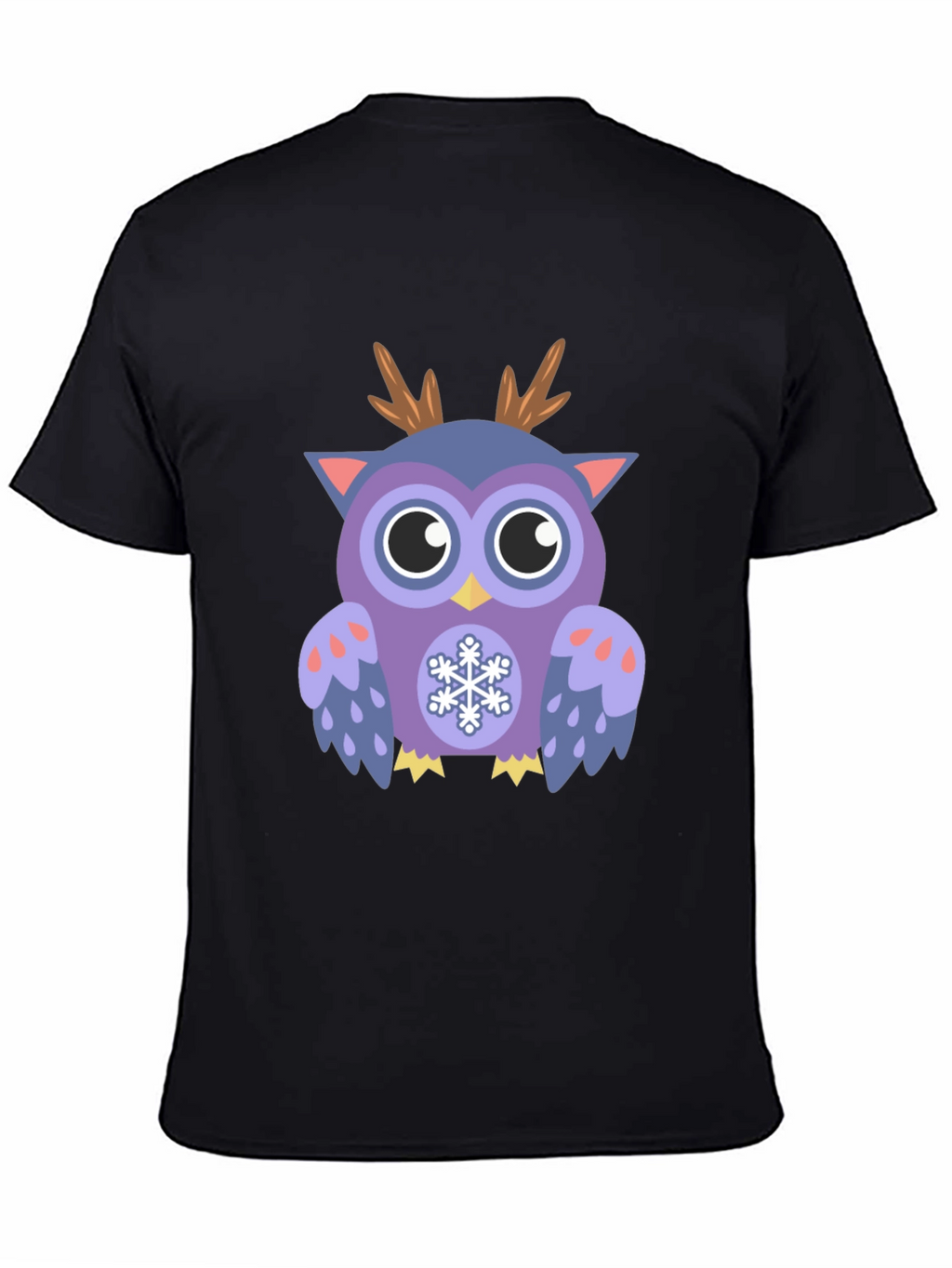 Festive Owl Graphic T-Shirt - Holiday Fun