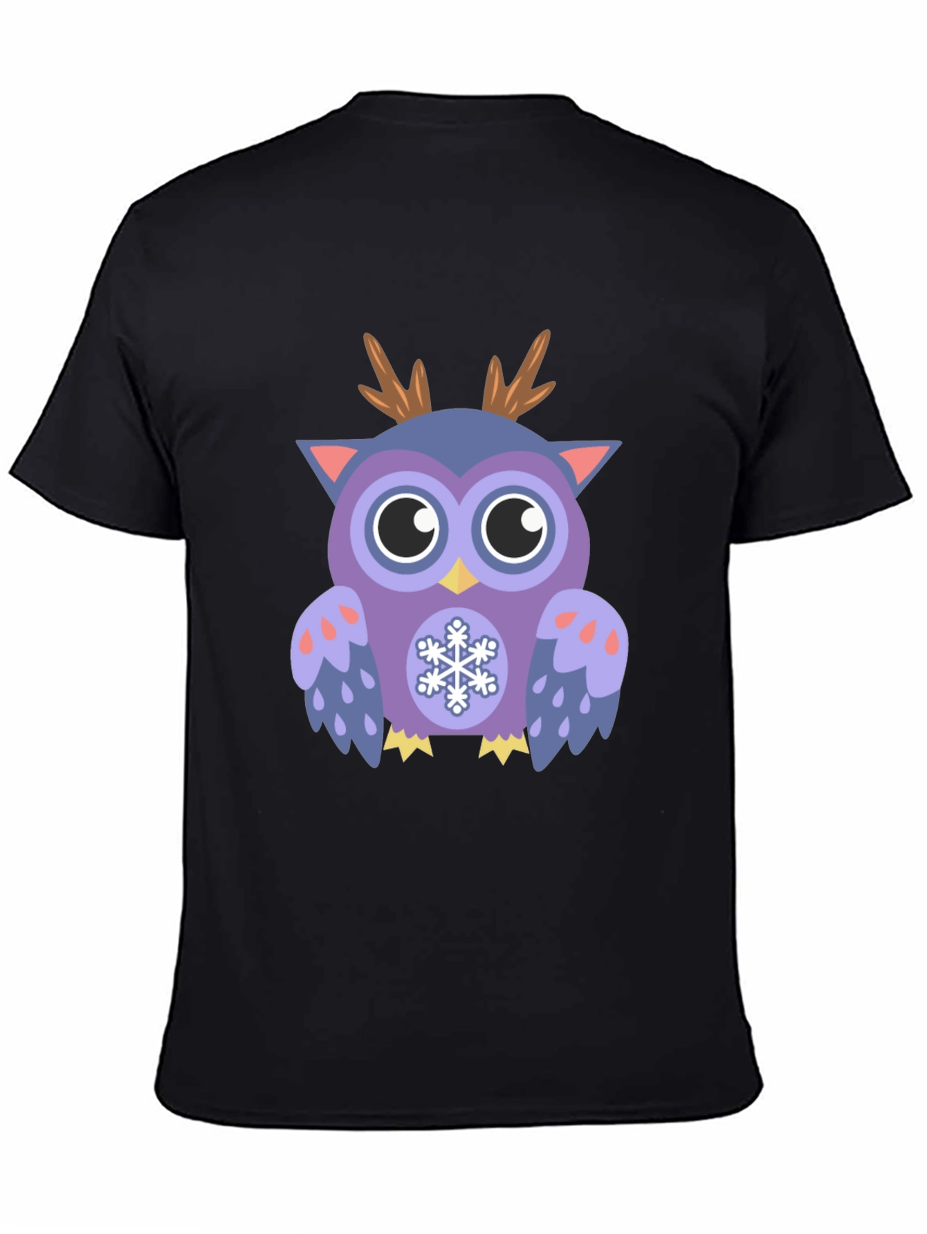 Festive Owl Graphic T-Shirt - Holiday Fun