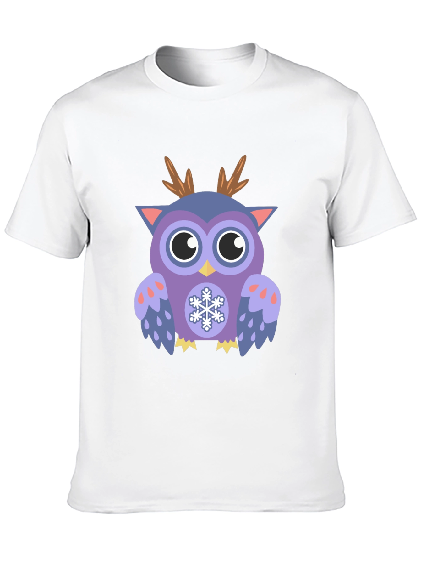 Festive Owl Graphic T-Shirt - Holiday Fun