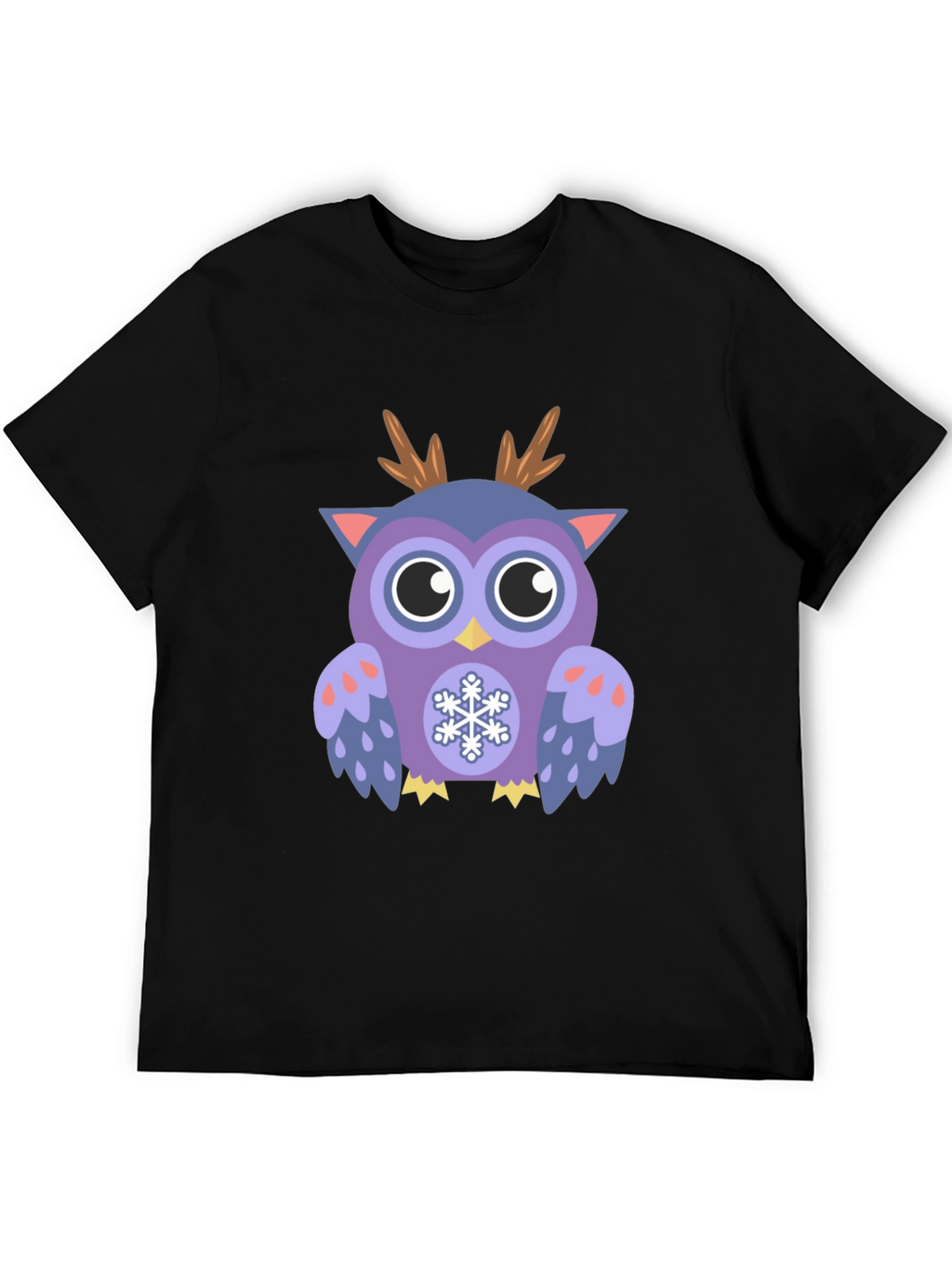 Festive Owl Graphic T-Shirt - Holiday Fun