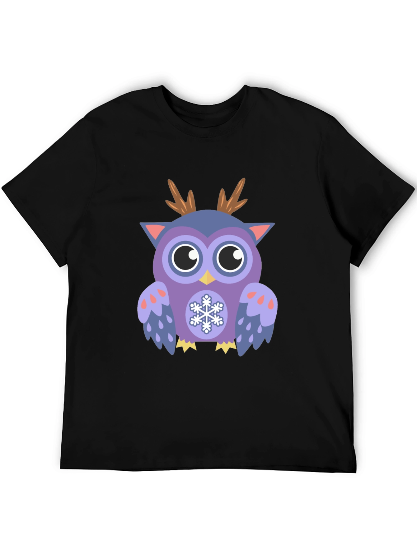 Festive Owl Graphic T-Shirt - Holiday Fun