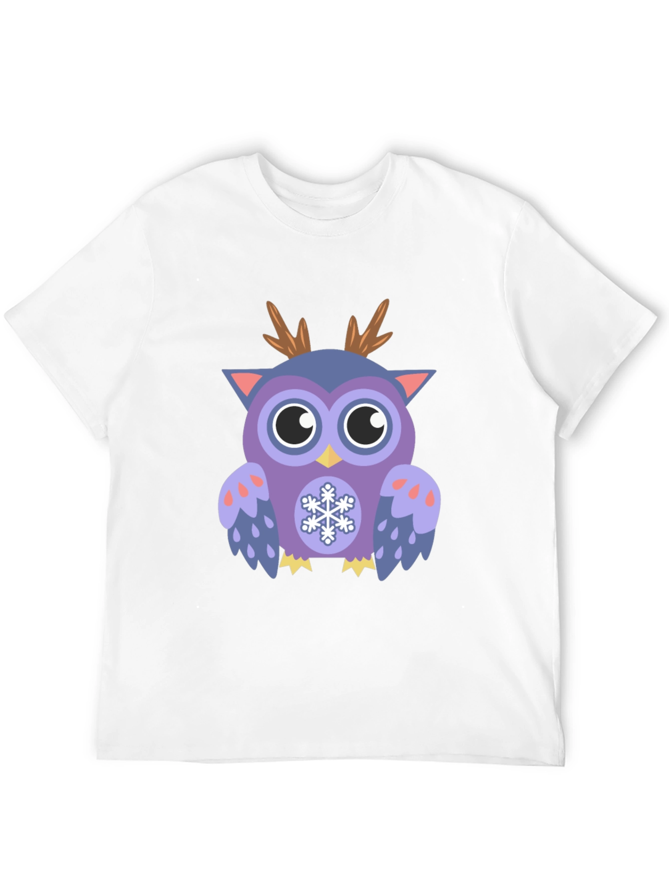 Festive Owl Graphic T-Shirt - Holiday Fun