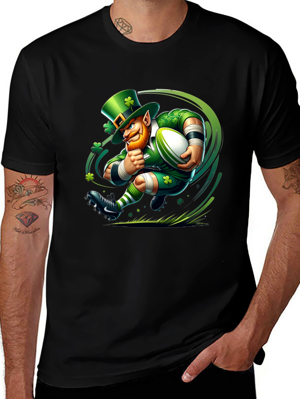 Leprechaun Rugby T-Shirt - St. Patricks Day Luck!