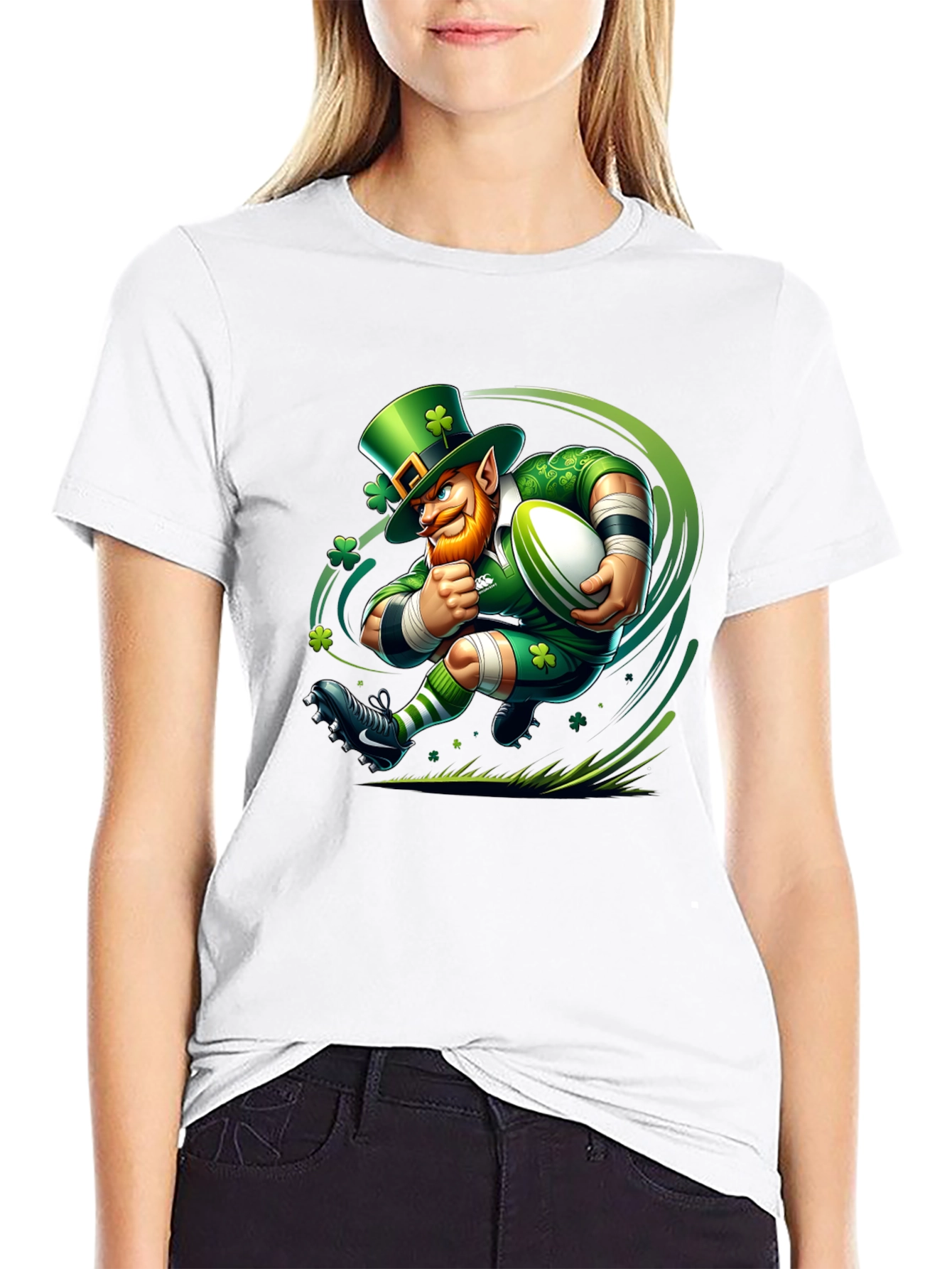 Leprechaun Rugby T-Shirt - St. Patricks Day Luck!