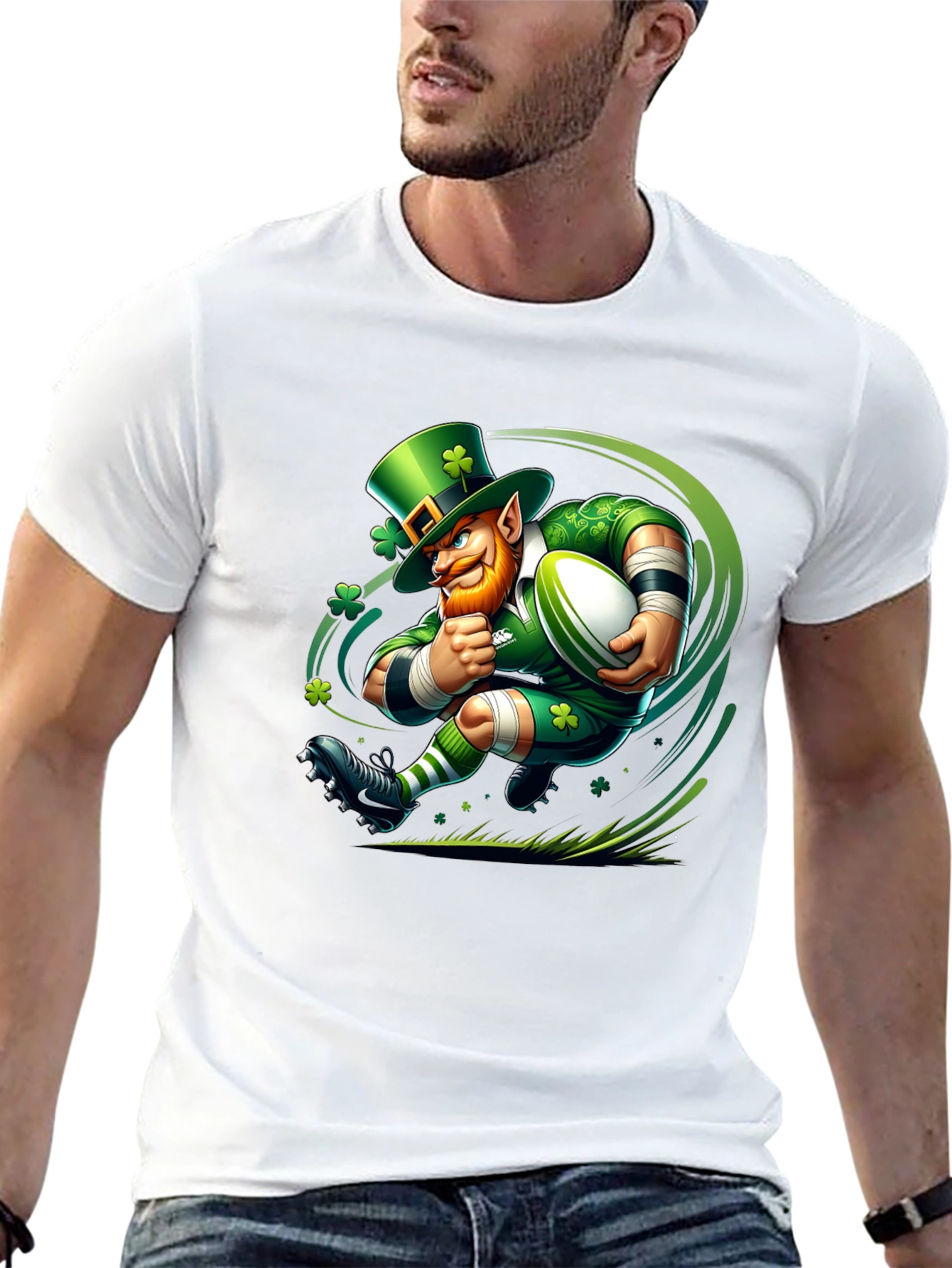 Leprechaun Rugby T-Shirt - St. Patricks Day Luck!