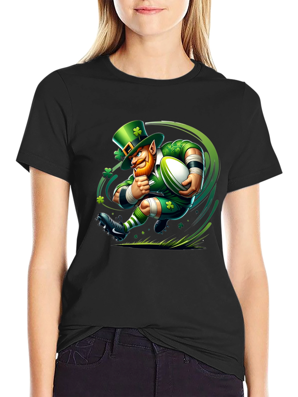 Leprechaun Rugby T-Shirt - St. Patricks Day Luck!