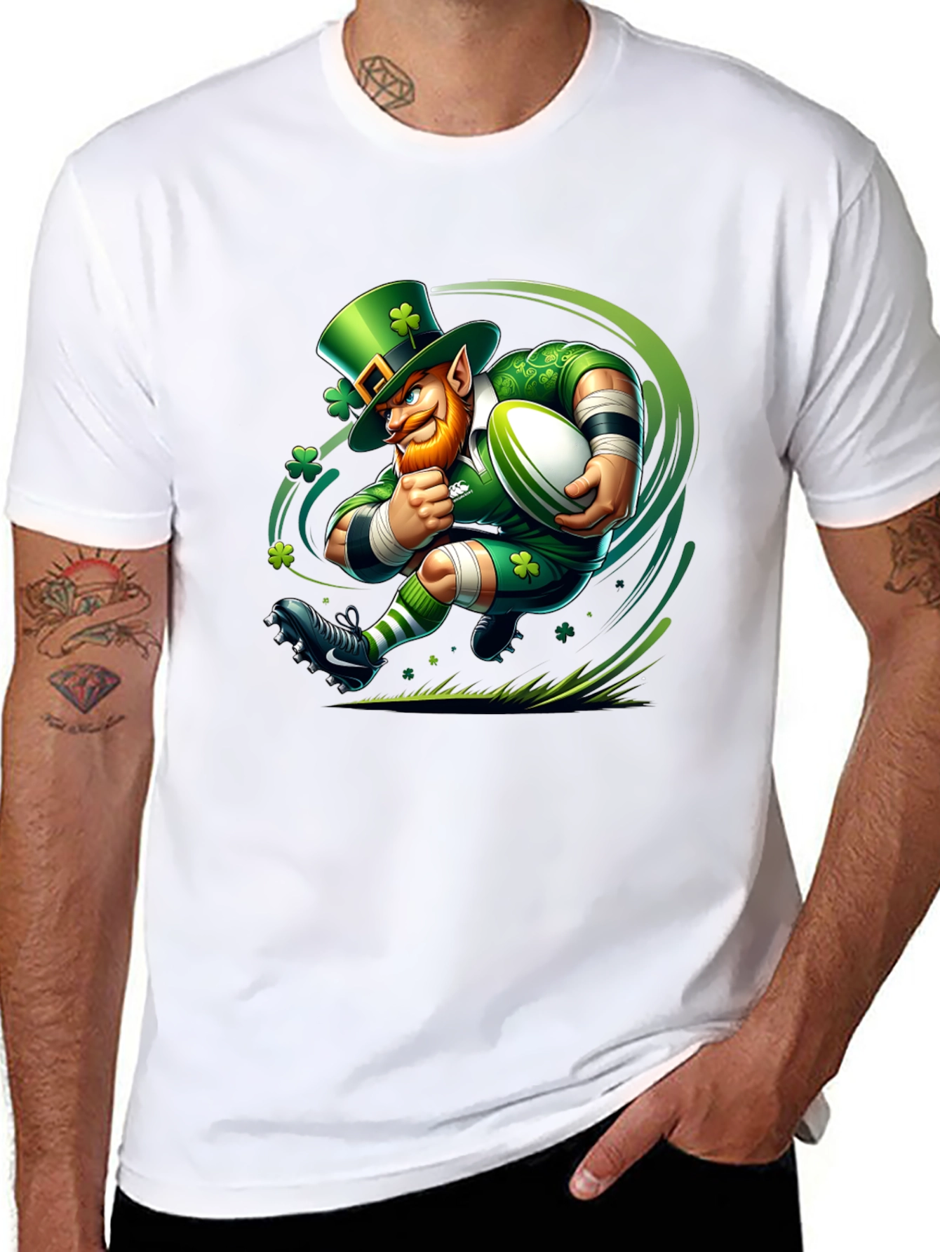 Leprechaun Rugby T-Shirt - St. Patricks Day Luck!