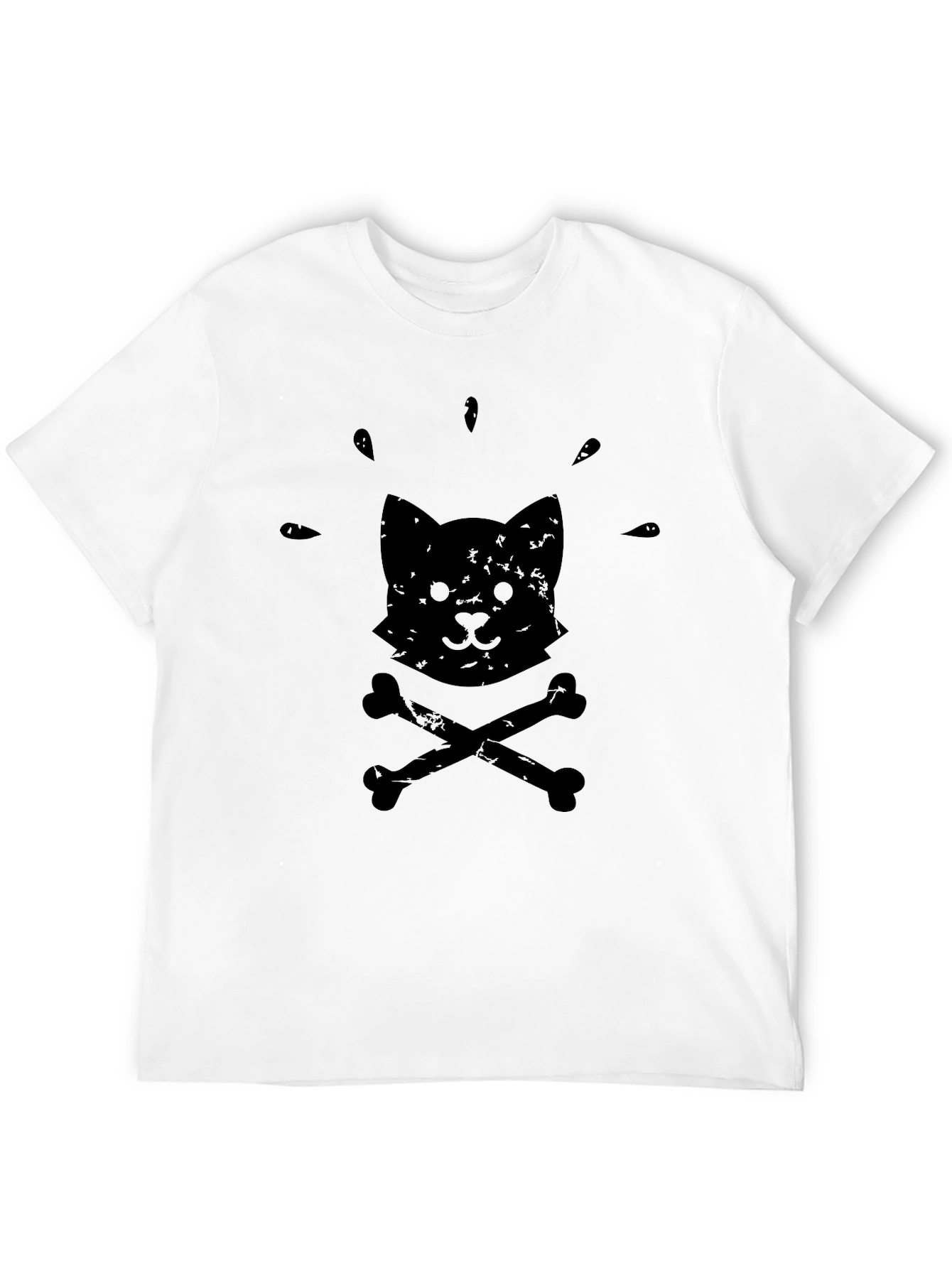 Black Cat & Crossbones Graphic Tee - Soft Cotton Comfort