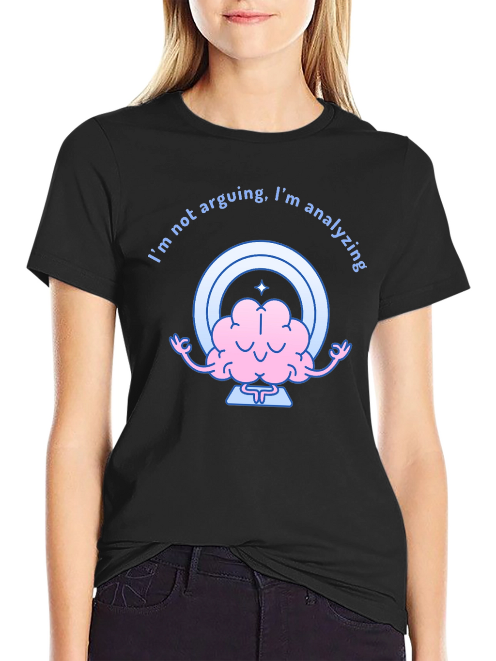 Analyzing Brain Graphic Tee - Funny Thinking Shirt