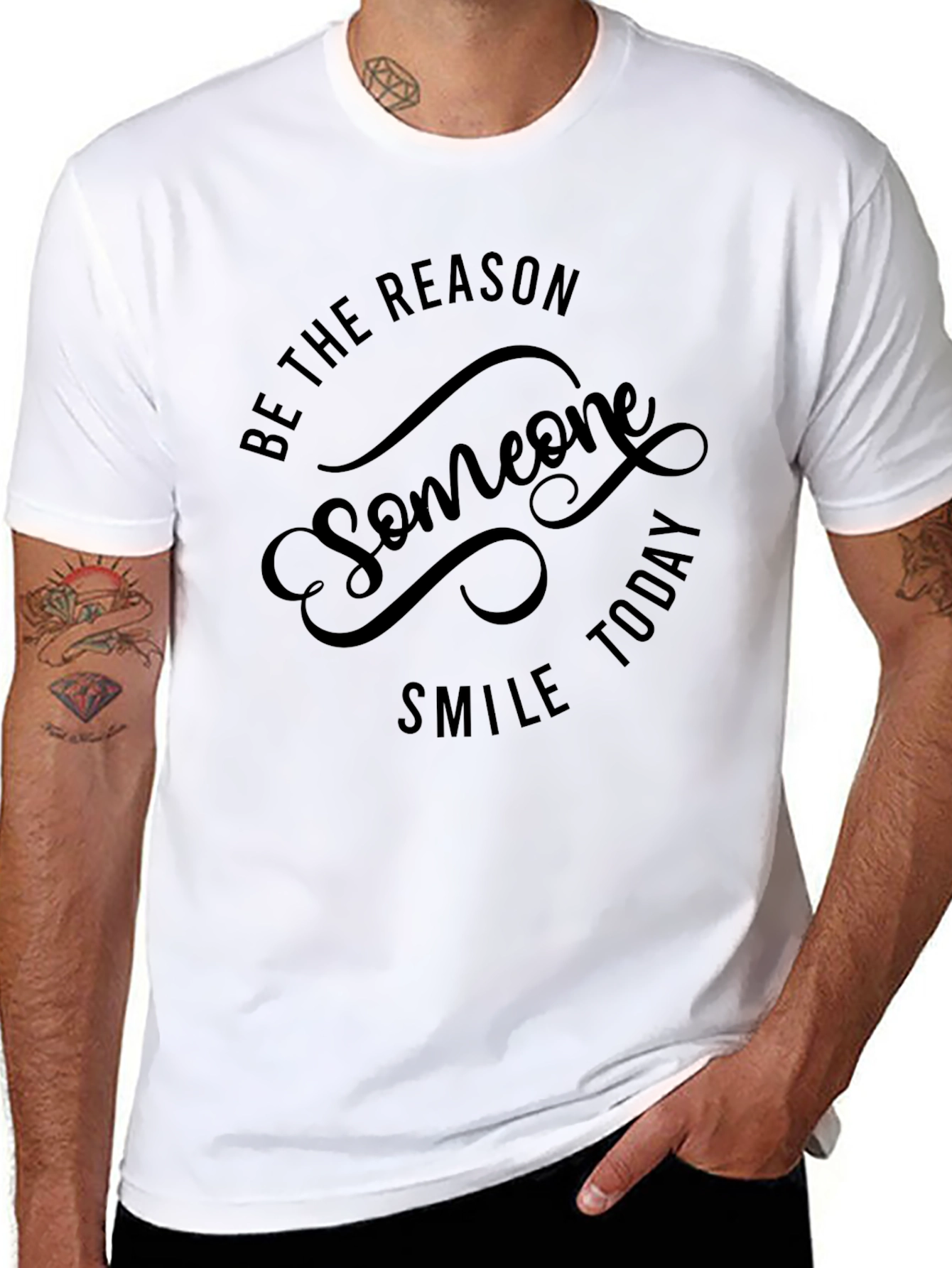 Be The Reason Someone Smile Today - Black T-Shirt