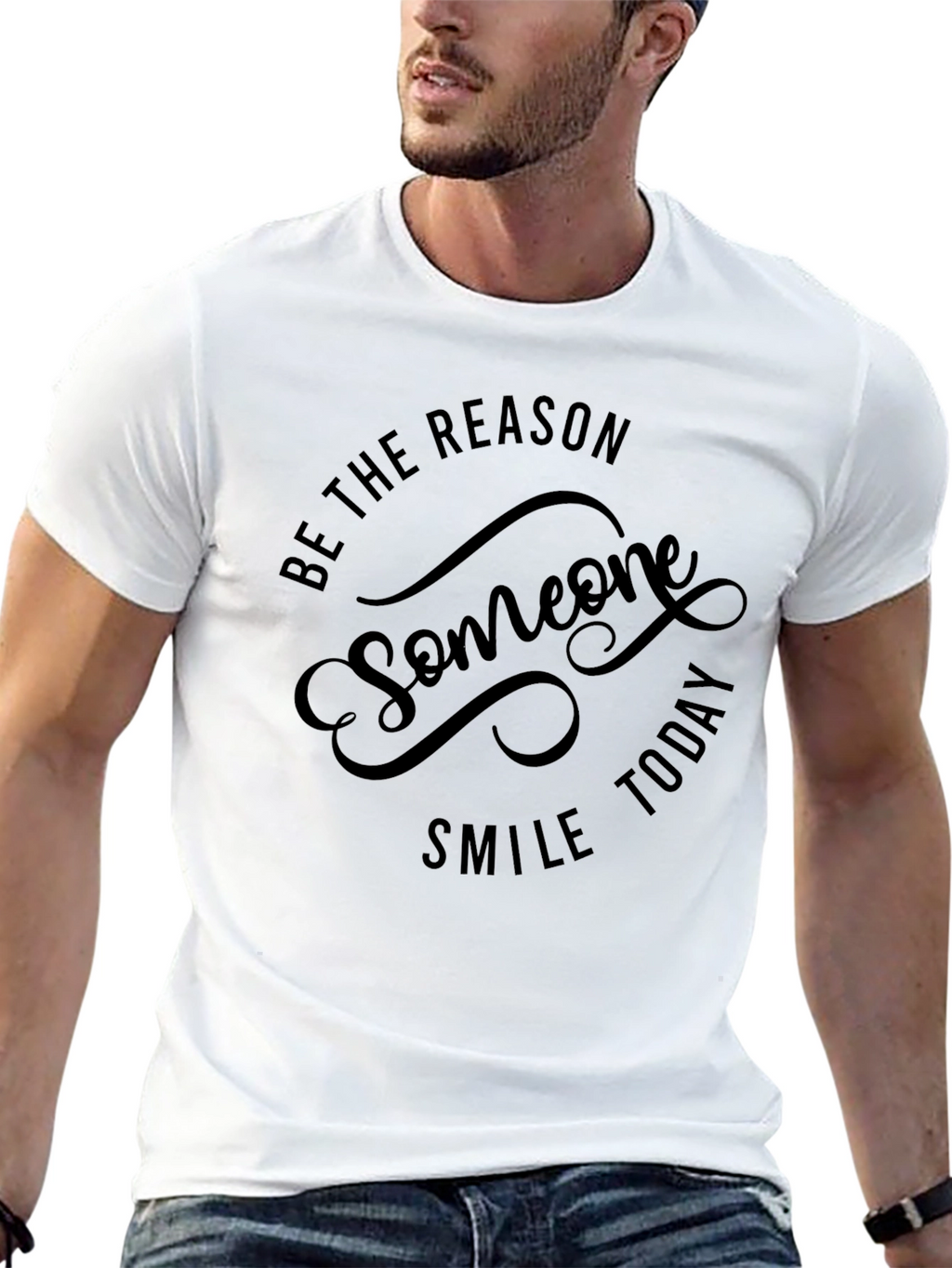 Be The Reason Someone Smile Today - Black T-Shirt