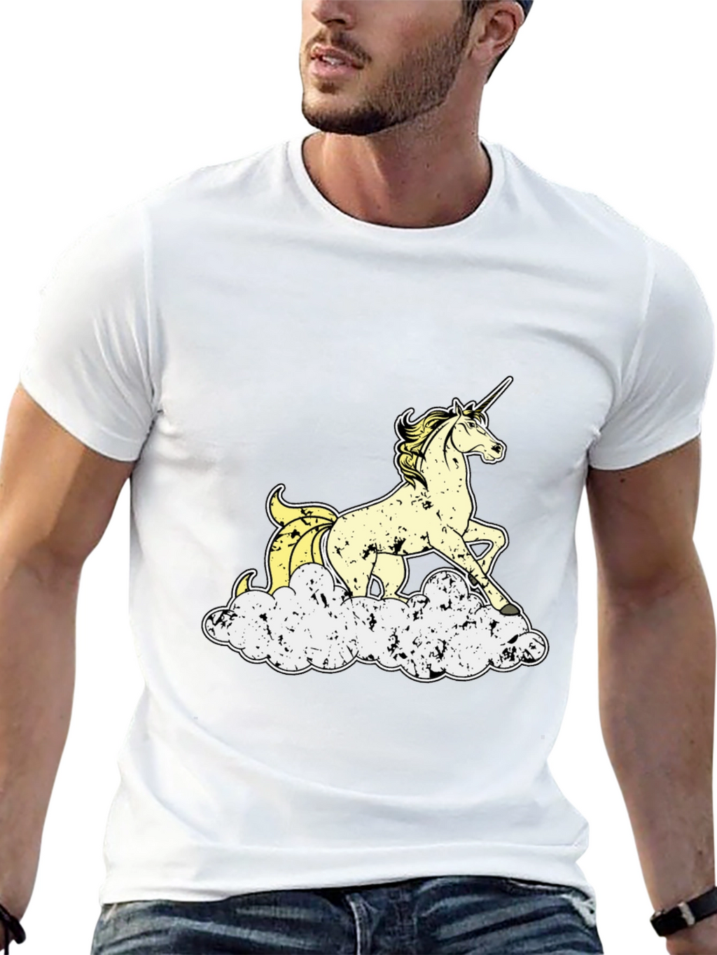 Unicorn Cloud Black T-Shirt
