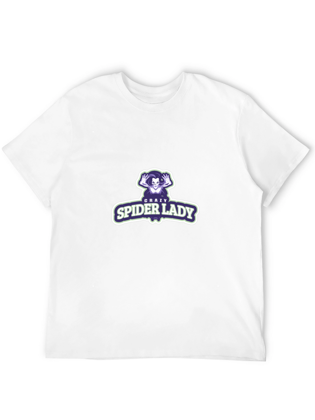 Crazy Spider Lady Graphic Tee - Black Unisex Shirt
