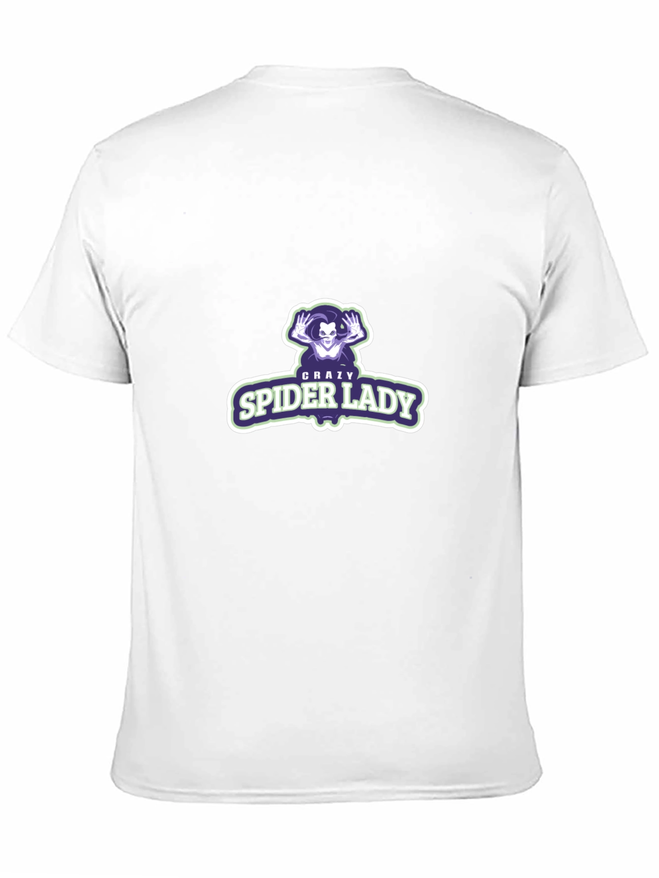 Crazy Spider Lady Graphic Tee - Black Unisex Shirt