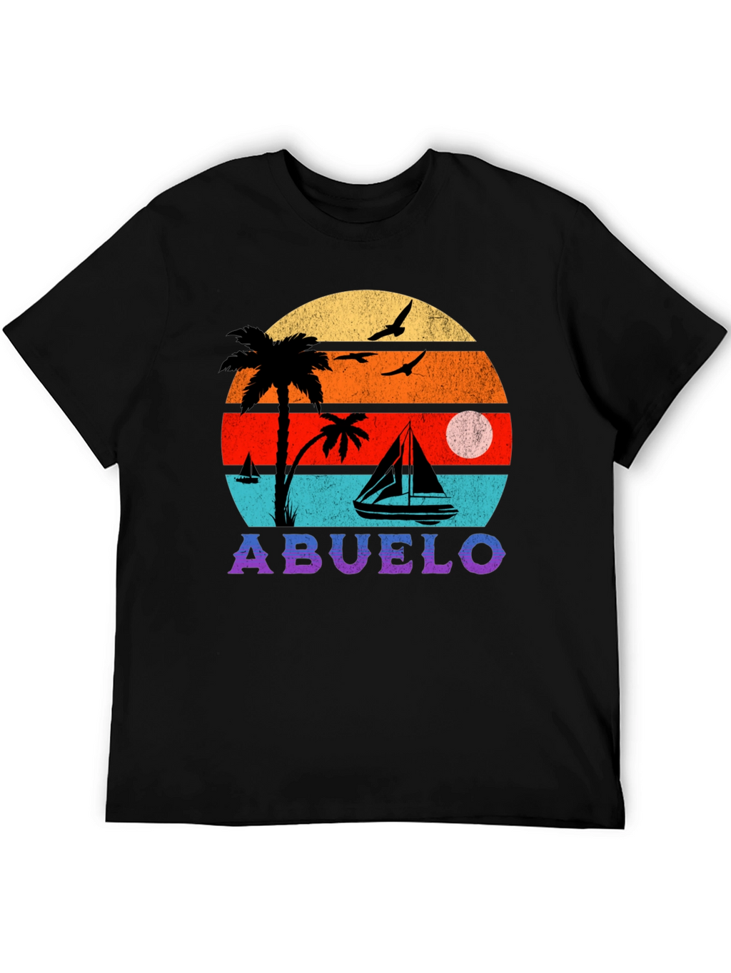 Abuelo Retro Sunset Graphic T-Shirt