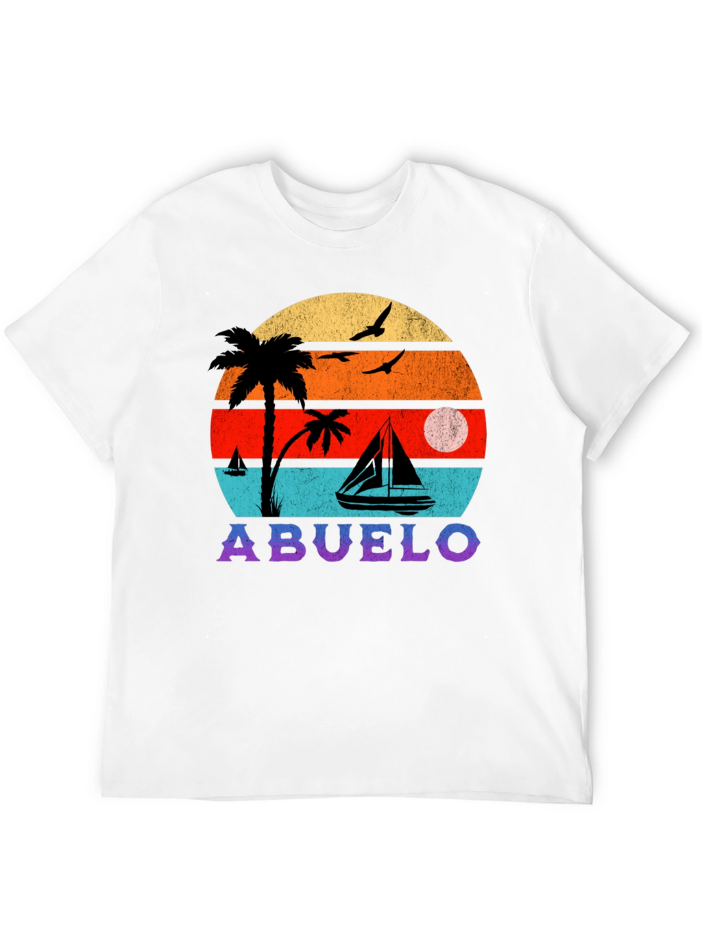 Abuelo Retro Sunset Graphic T-Shirt