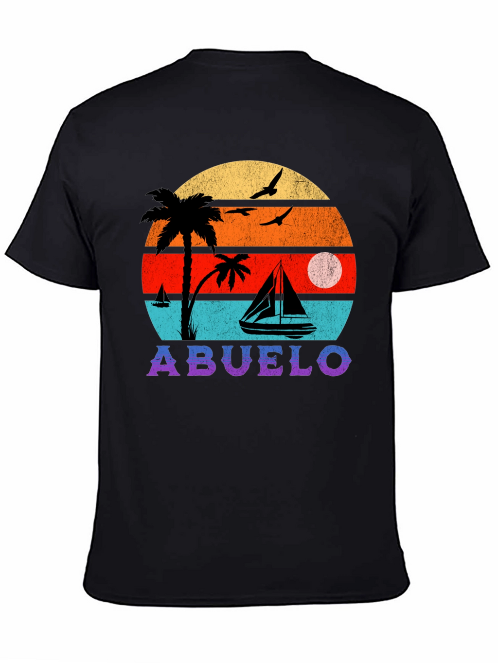 Abuelo Retro Sunset Graphic T-Shirt