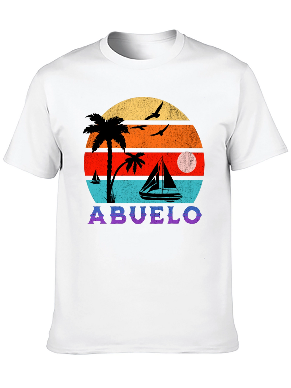 Abuelo Retro Sunset Graphic T-Shirt
