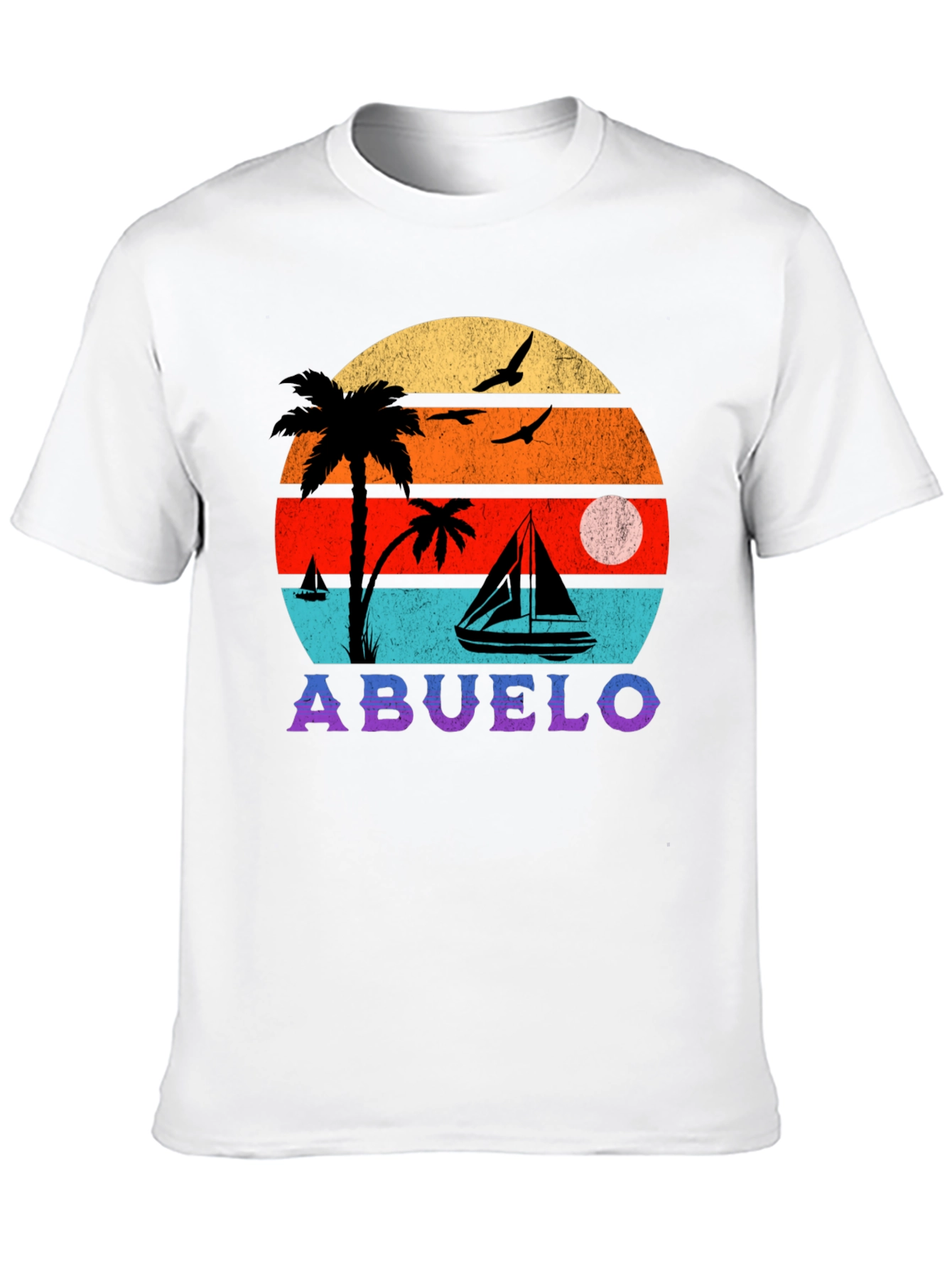 Abuelo Retro Sunset Graphic T-Shirt