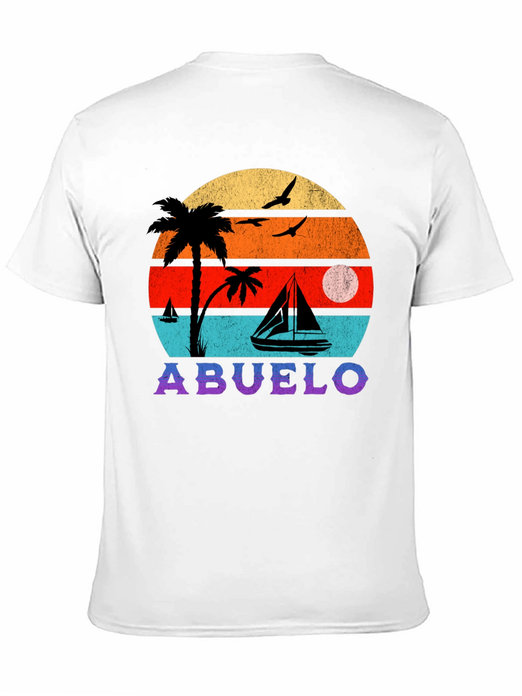 Abuelo Retro Sunset Graphic T-Shirt