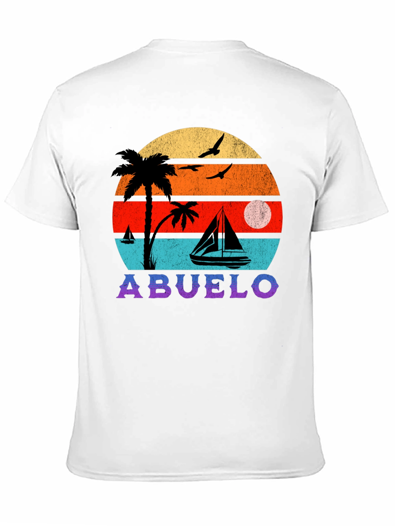 Abuelo Retro Sunset Graphic T-Shirt