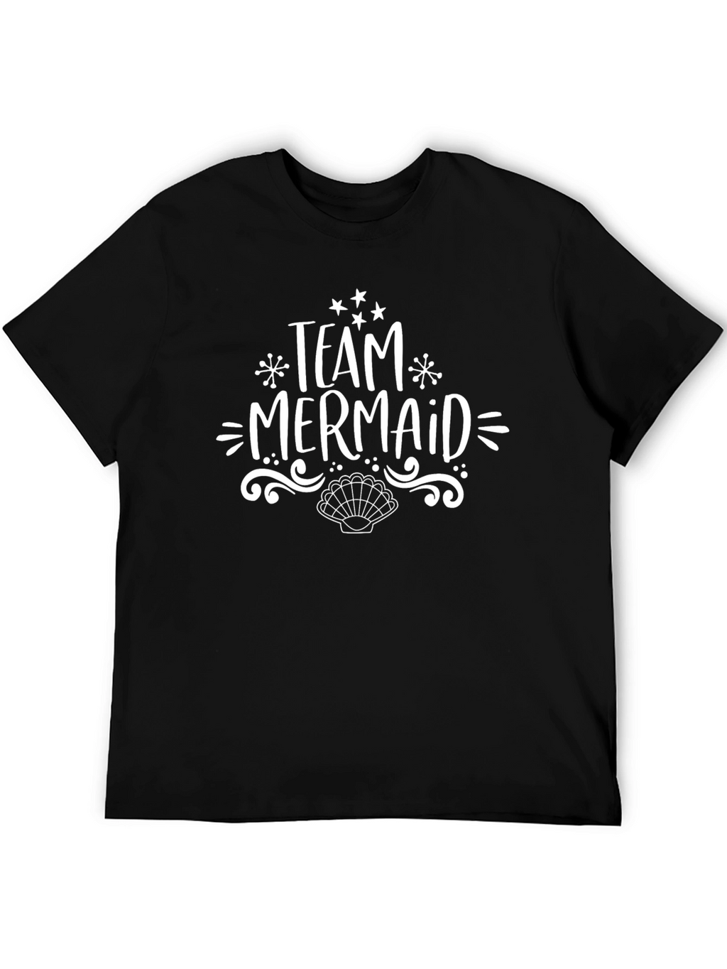 Team Mermaid T-Shirt - Black Cotton Tee