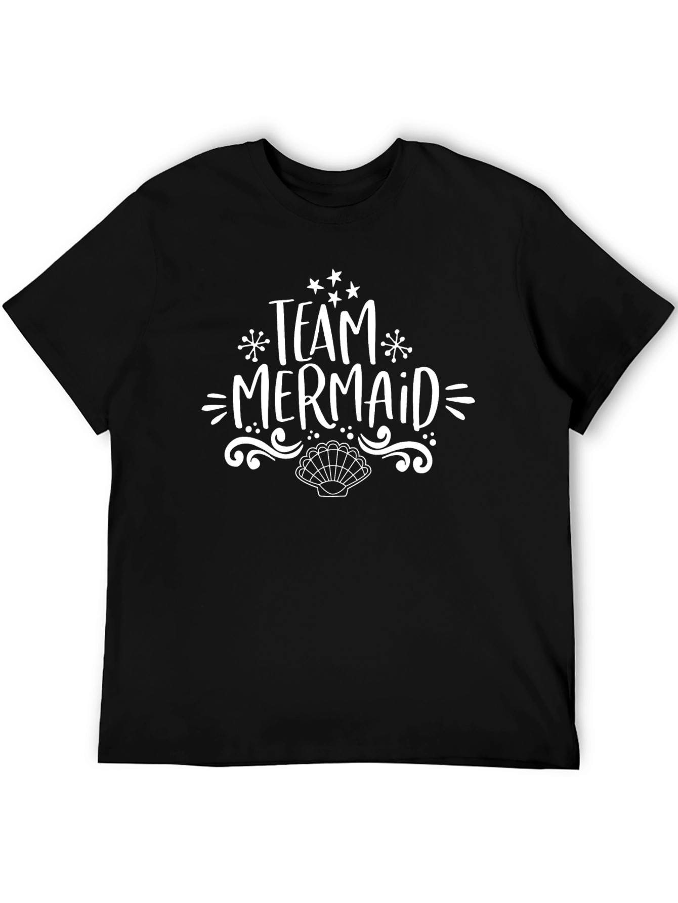 Team Mermaid T-Shirt - Black Cotton Tee