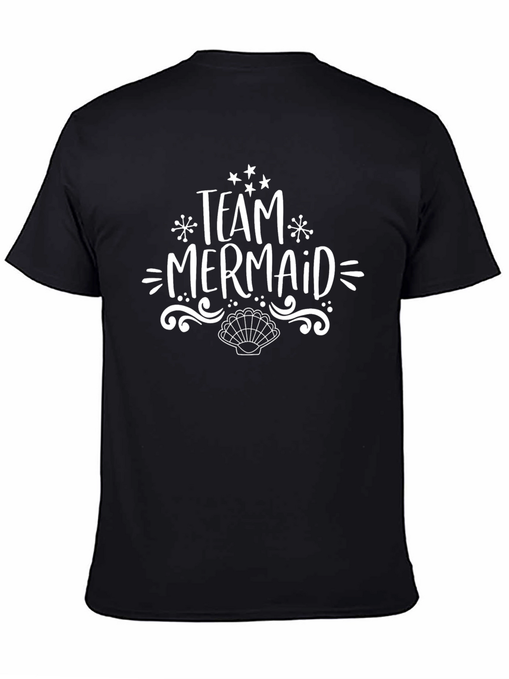 Team Mermaid T-Shirt - Black Cotton Tee