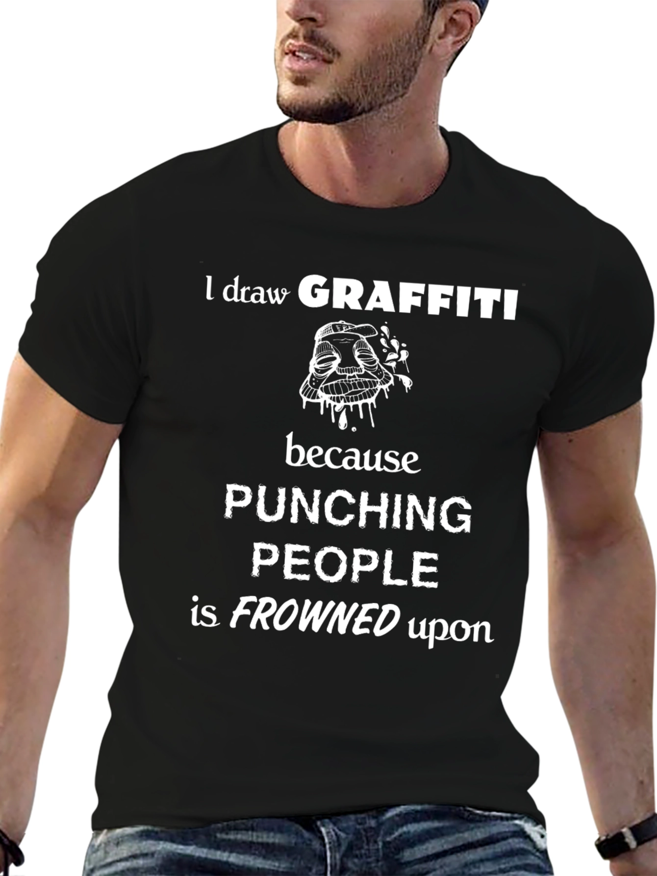 I Draw Graffiti T-Shirt - Funny Pun Mens Tee
