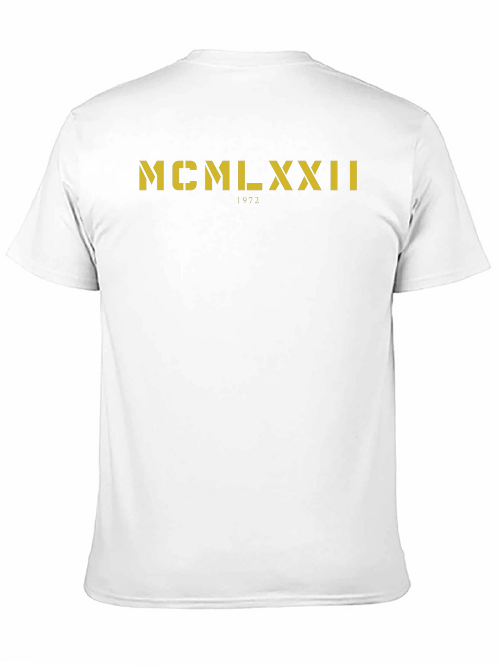 1972 Roman Numeral T-Shirt - MCMLXXII Black Tee