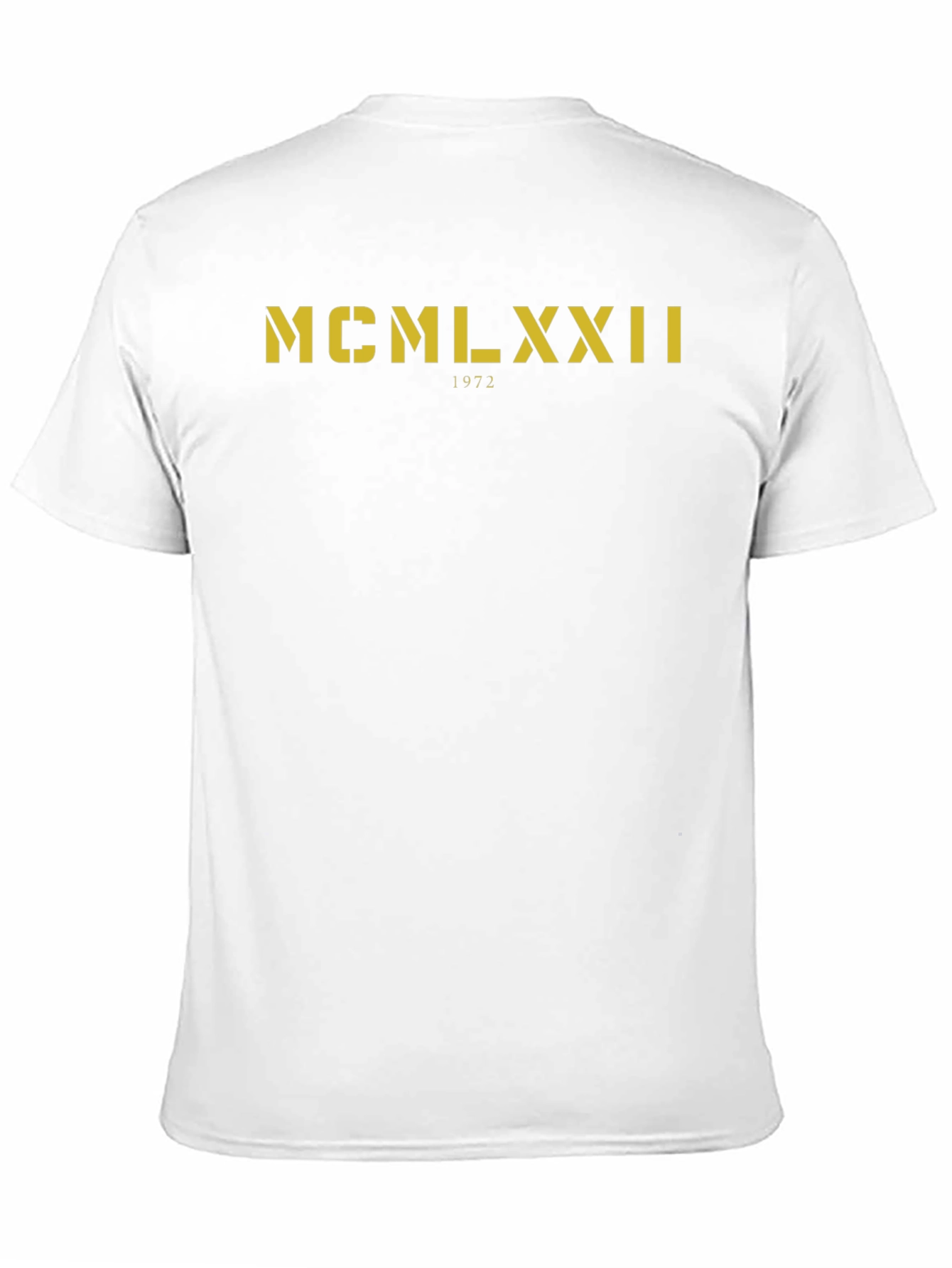 1972 Roman Numeral T-Shirt - MCMLXXII Black Tee