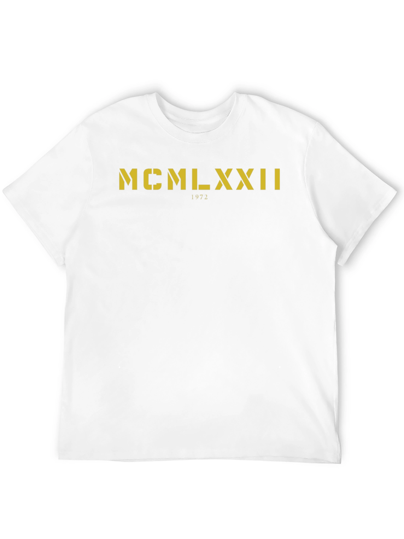 1972 Roman Numeral T-Shirt - MCMLXXII Black Tee