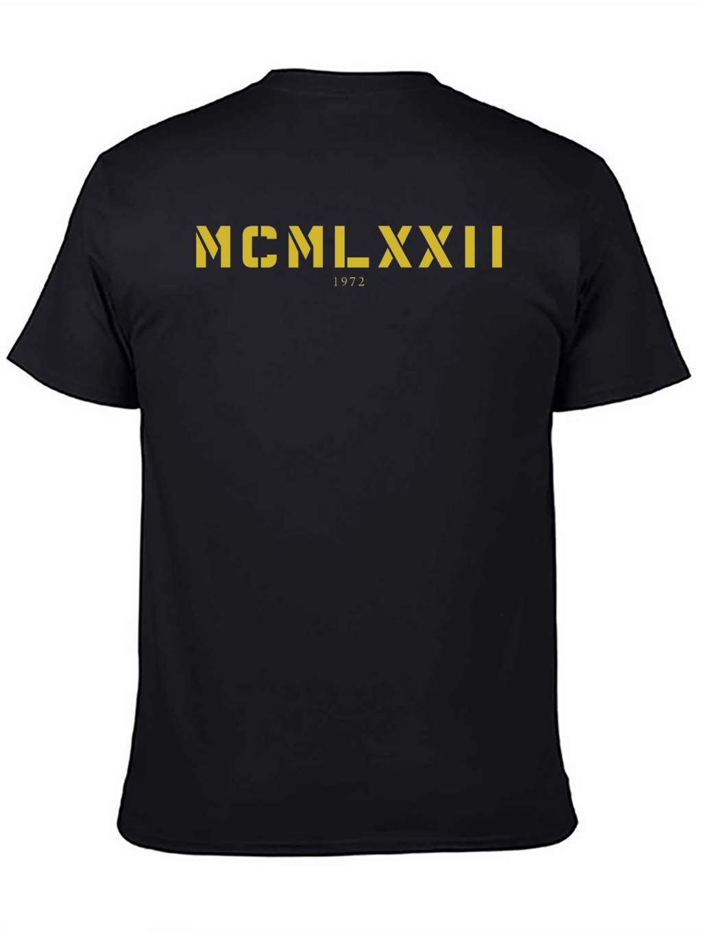 1972 Roman Numeral T-Shirt - MCMLXXII Black Tee
