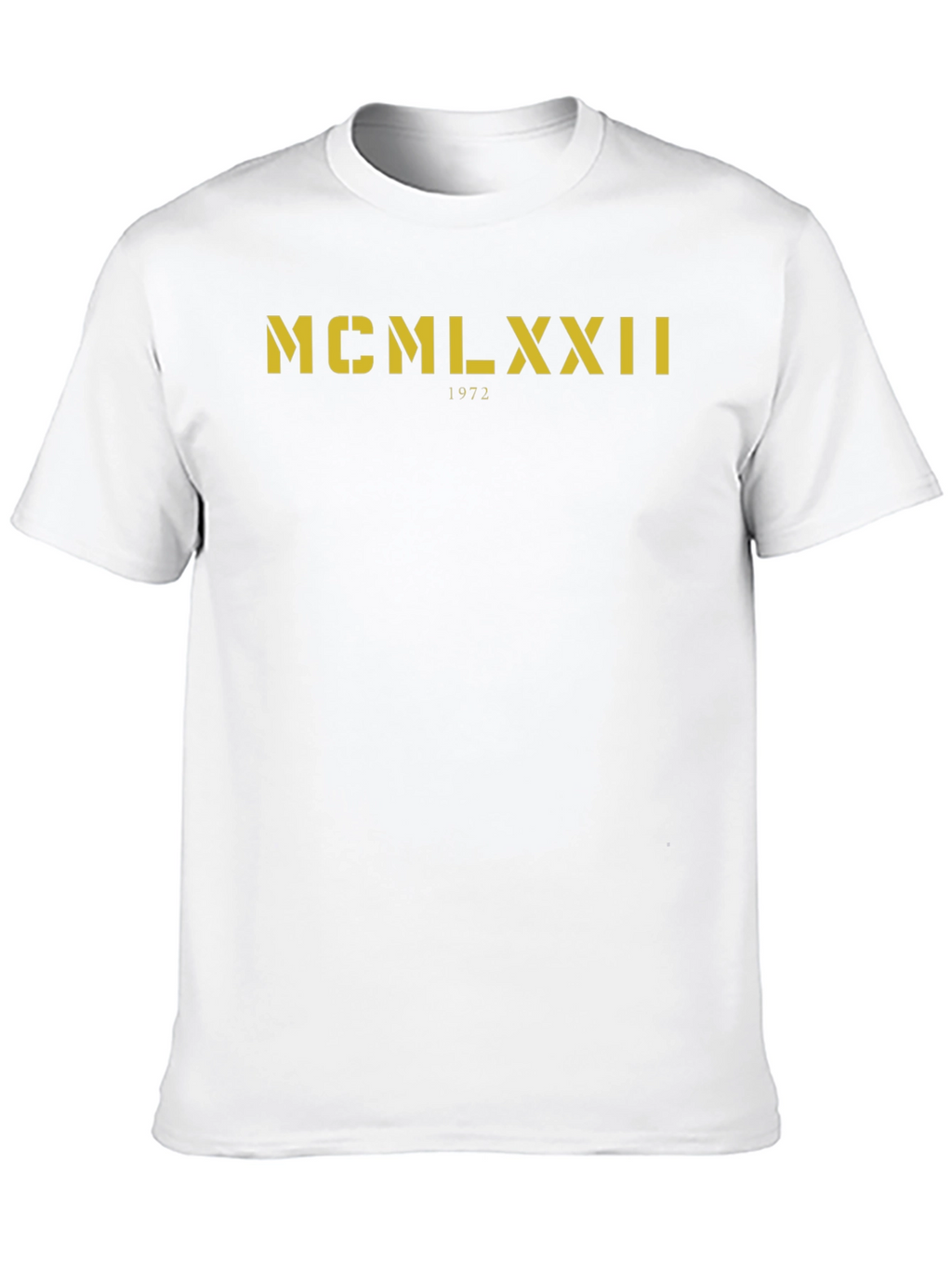 1972 Roman Numeral T-Shirt - MCMLXXII Black Tee