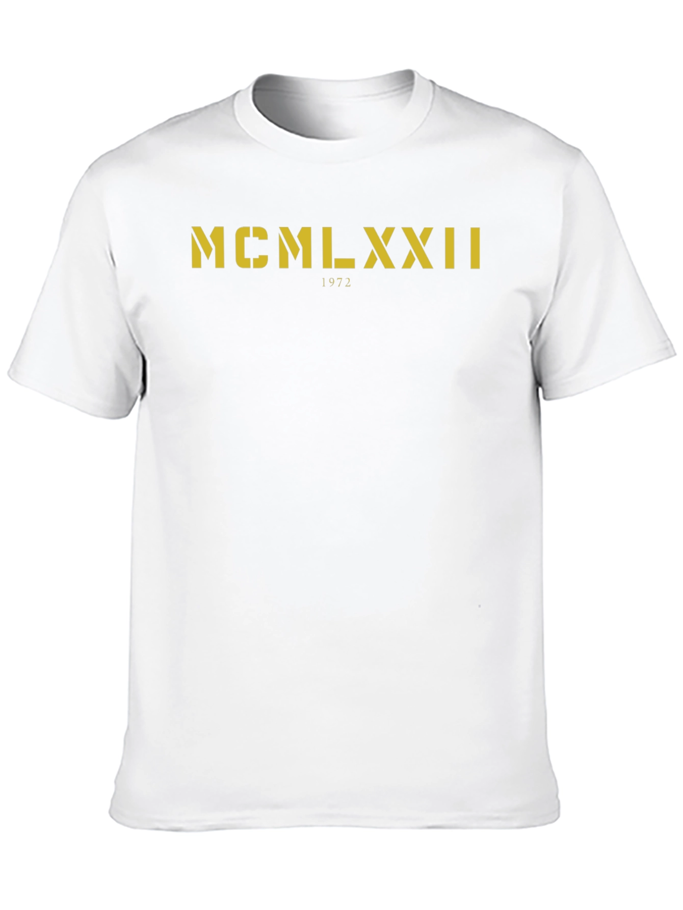 1972 Roman Numeral T-Shirt - MCMLXXII Black Tee