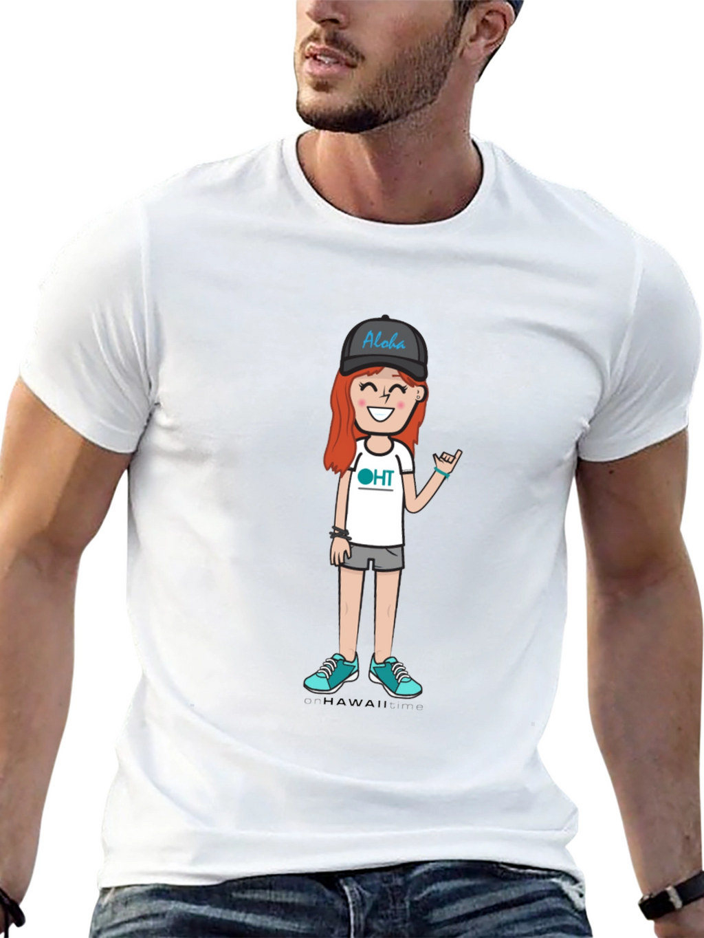 Aloha Cartoon Graphic T-Shirt
