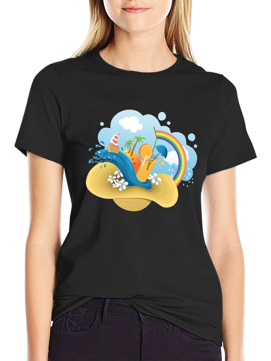 Summer Beach Hat T-Shirt: Vacation Vibes