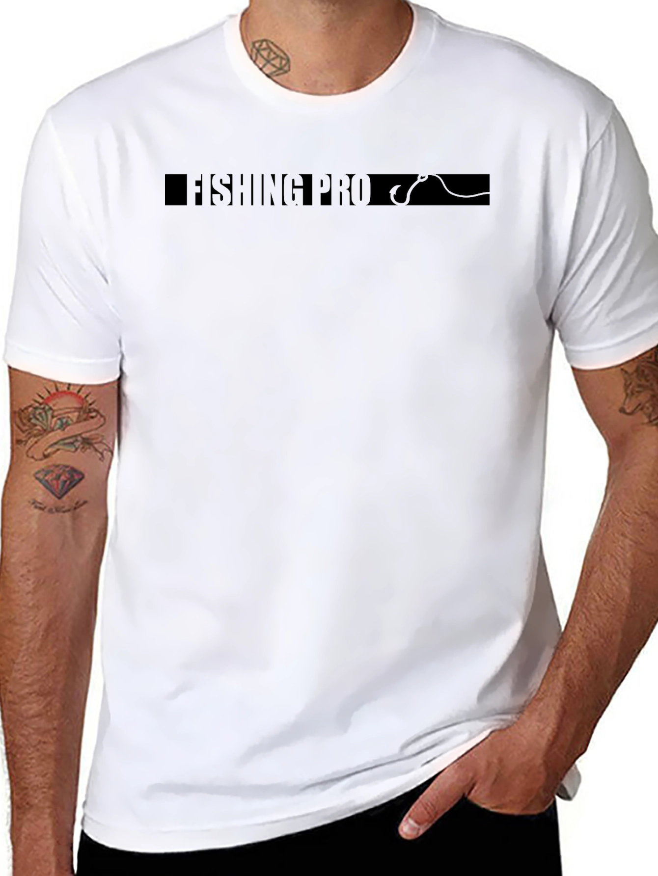 Fishing Pro Black Graphic T-Shirt