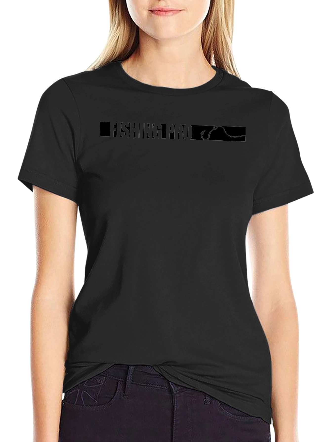 Fishing Pro Black Graphic T-Shirt