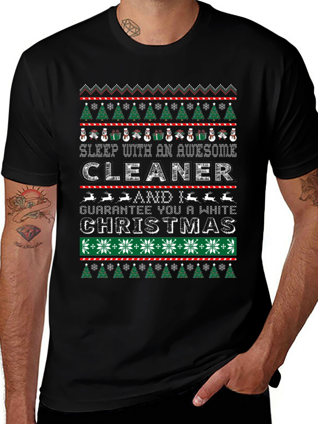 Awesome Cleaner Christmas Graphic Tee