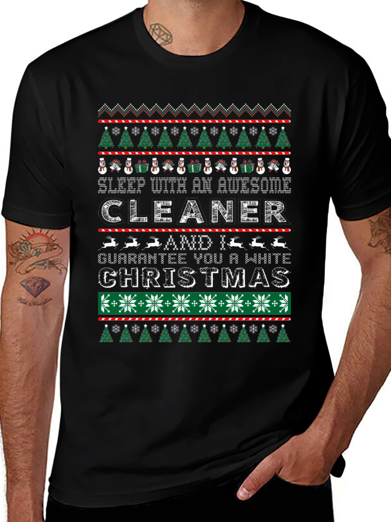 Awesome Cleaner Christmas Graphic Tee