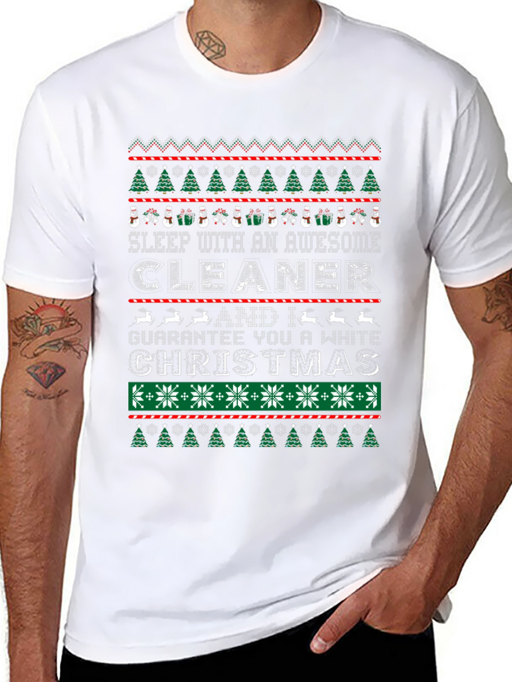 Awesome Cleaner Christmas Graphic Tee
