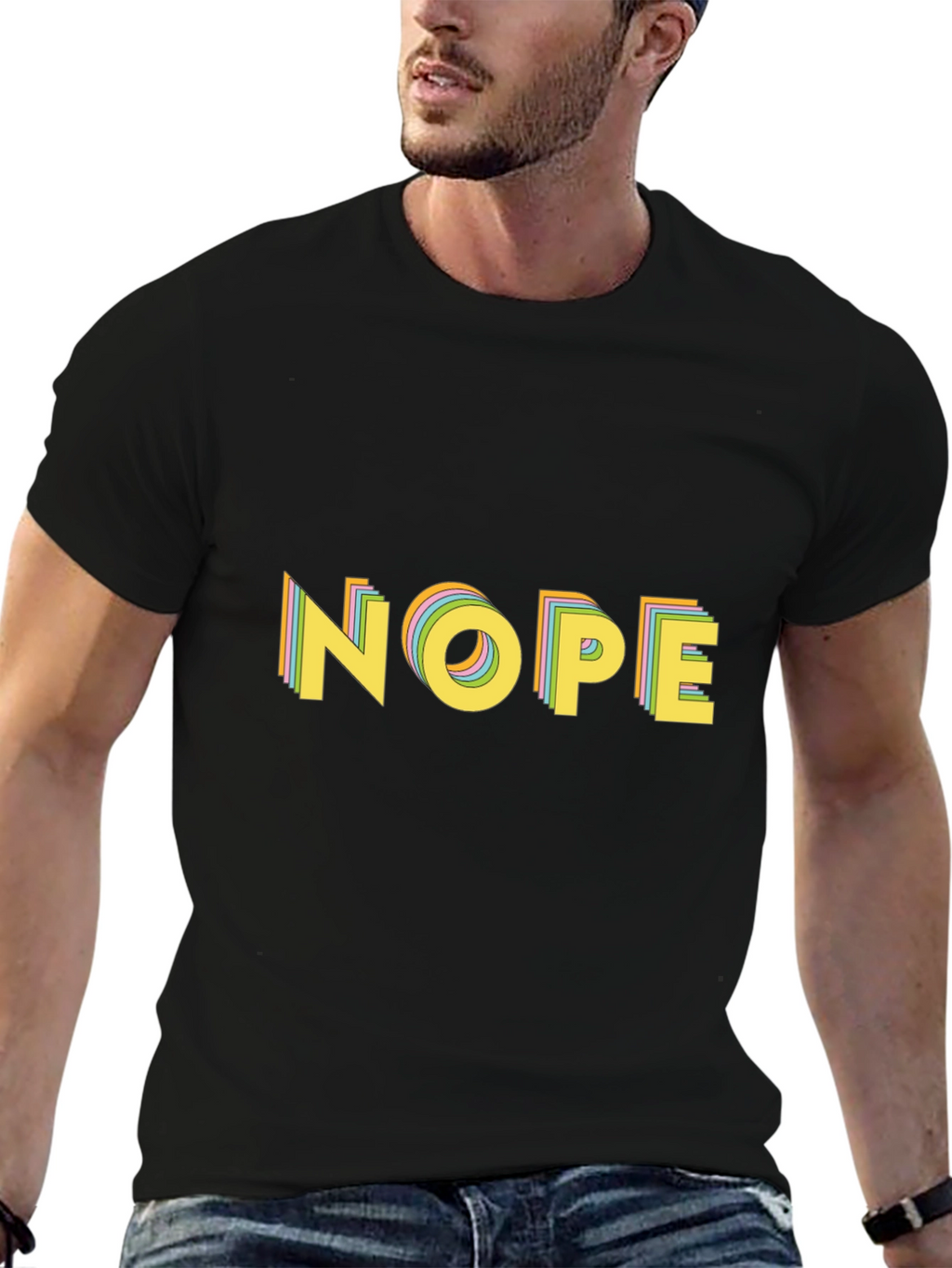Nope Retro Graphic Tee - Unique Design