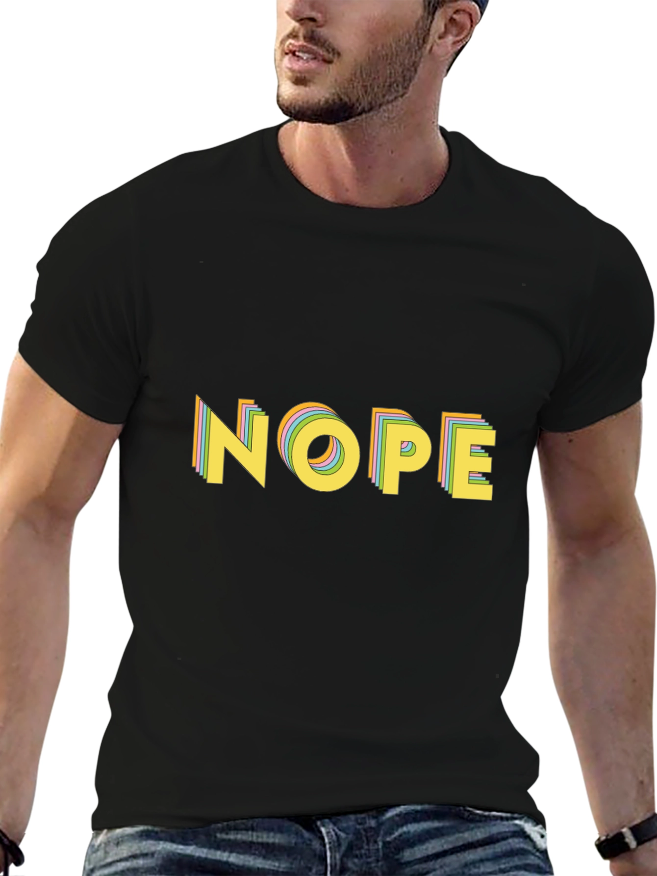Nope Retro Graphic Tee - Unique Design
