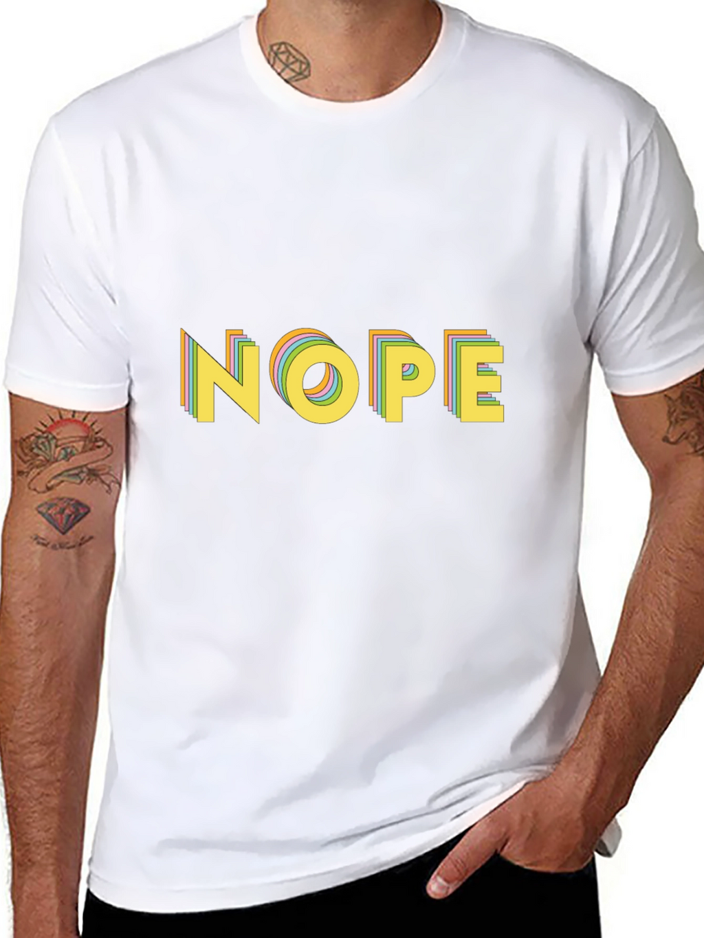 Nope Retro Graphic Tee - Unique Design