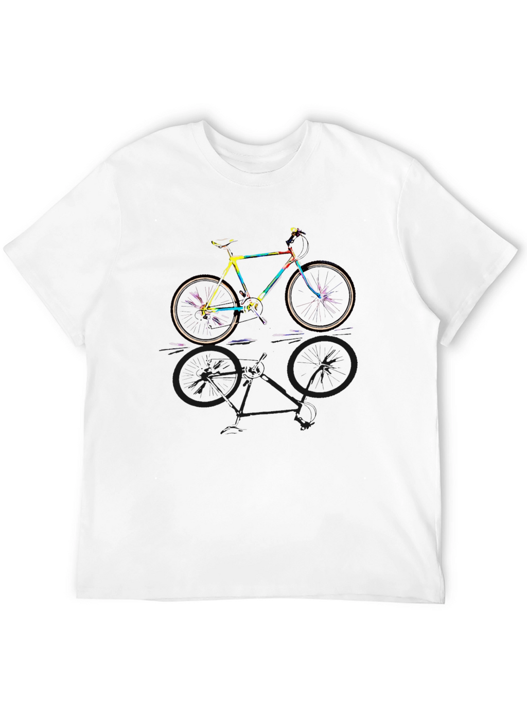 Colorful Bike Graphic T-Shirt