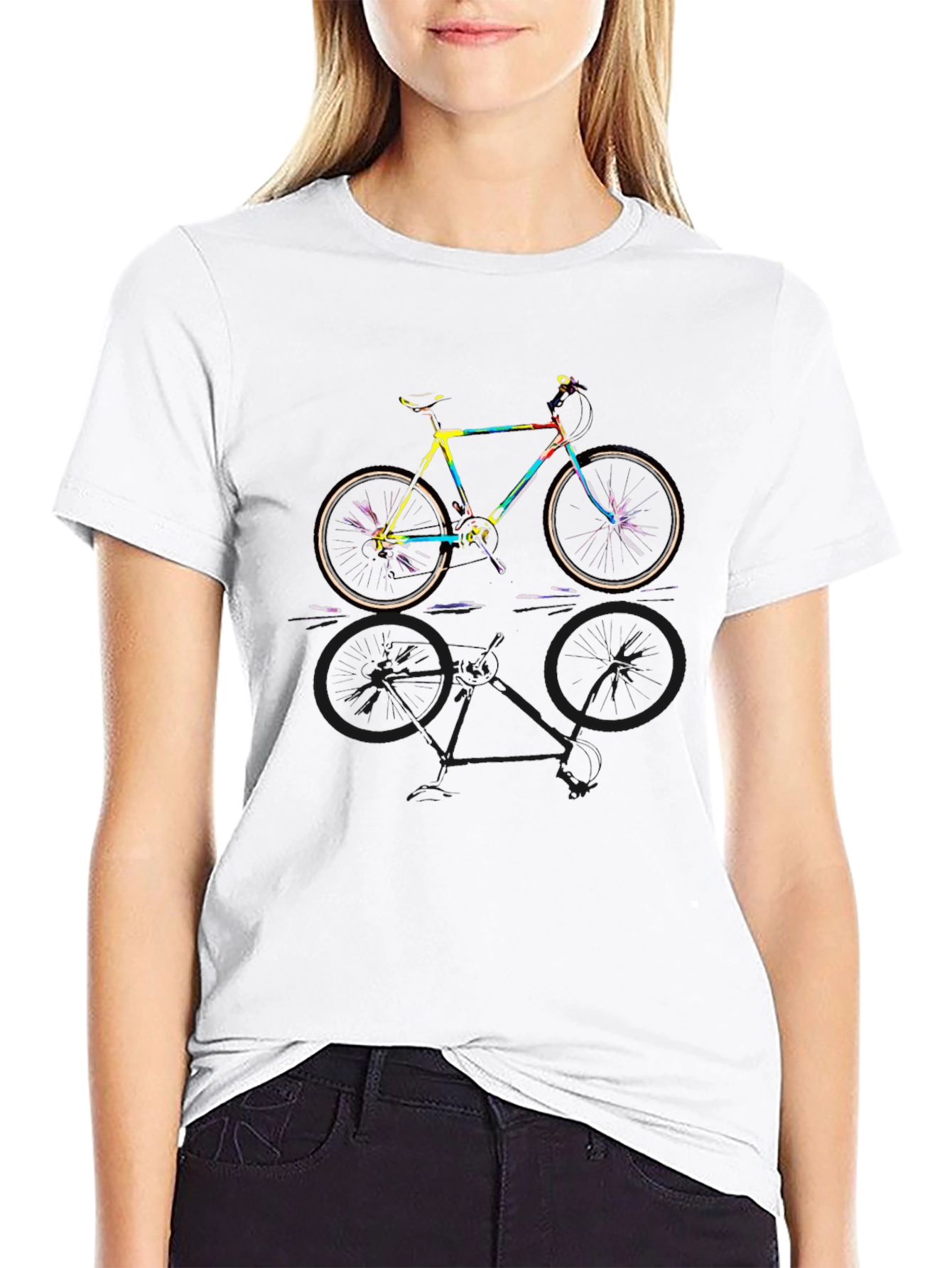Colorful Bike Graphic T-Shirt