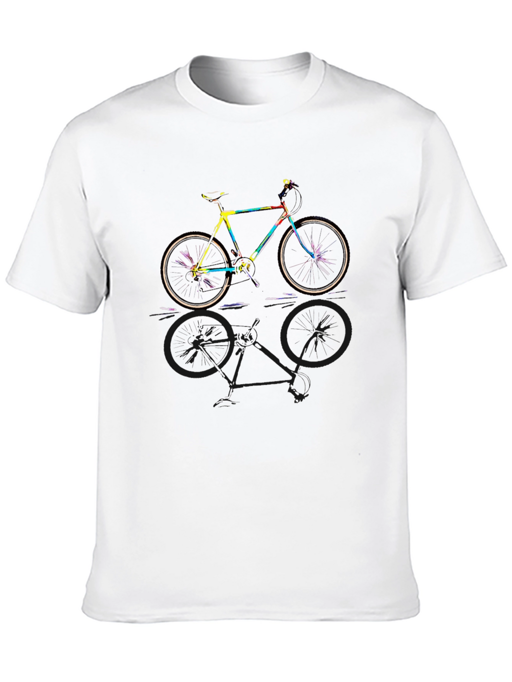 Colorful Bike Graphic T-Shirt